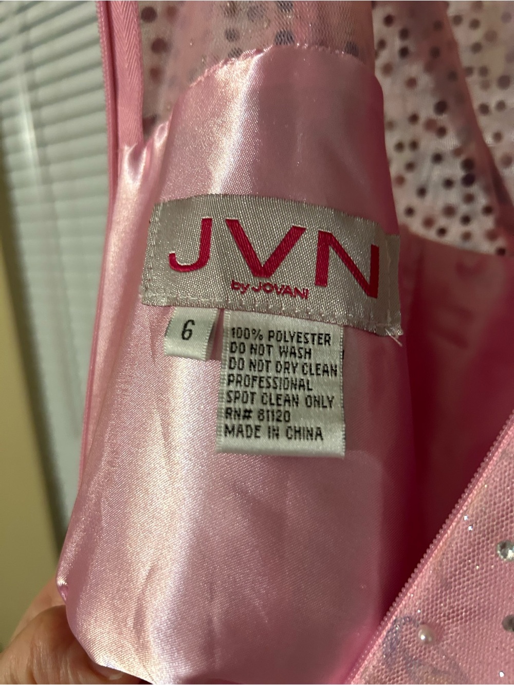 Jovani Pink Sheer Corset Pearl/Rhinestone Dress NWT $1,100 Size 6 - Picture 13 of 15